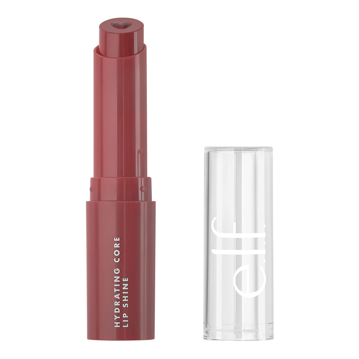 e.l.f. Hydrating Core Lip Shine, Sheer Tinted Lip Balm, Nourishing & Conditioning, Soft Shine, Happy, 0.09 Oz (2.8G)