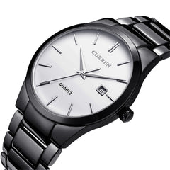 CURREN Men's Watches Classic Black/Silver Steel Band Quartz Analog Wrist Watch with Date for Man …