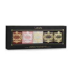 Lattafa Bade'e Al Oud Collection – 5 × 5 ml Eau de Parfum Gift Set for Unisex (Honor & Glory + Sublime + Amethyst + Oud for Glory + Noble Blush)