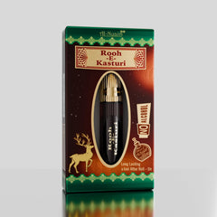 Rooh Kasturi Alcohol Free Attar Roll On for Men & Women - Pack of 2 (6ml Each) | Exquisite & Long Lasting Fragrance