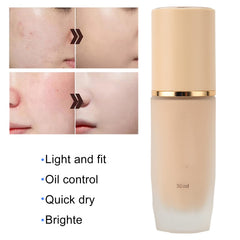 Liquid Foundation - Waterproof, Sweatproof, Long-Lasting, Buildable Coverage (30ml)