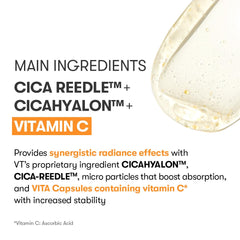 VT Cosmetics Vita-Light Reedle Shot 100 | Serum with Vitamin C Capsules, Vitamin E, Hydrating Care, Korean Skincare for Sensitive Skin 1.69Fl Oz(50ml)