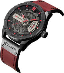 Men's Military Sports Business Casual Fashion Watches Date Quartz Watch Casual Leather Men's Wrist Watches 8301