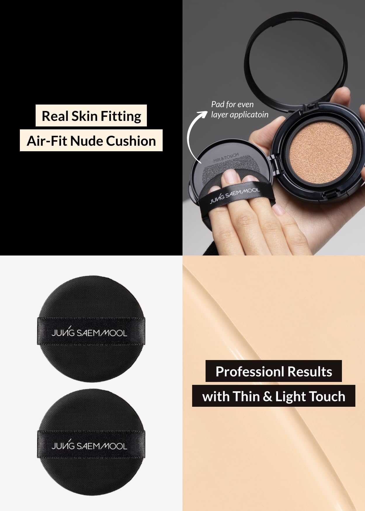 [JUNGSAEMMOOL OFFICIAL] Essential Skin Nuder Long Wear Cushion (Refill included) (Medium Deep)