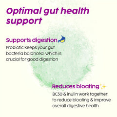 PLIX - THE PLANT FIX Probiotic Shield Pre+Probiotic 30 Effervescent Tablets For Good Gut, Digestion, Metabolism With 20 Billion CFUs, Vital Probiotic Strains, Pack of 2 (Green Apple)