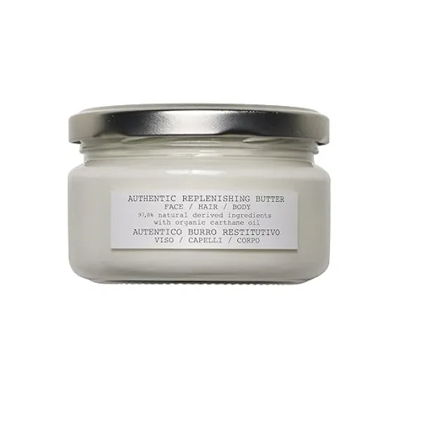 Davines Authentic Replenishing Butter, Deep Nourishing Mask for Face, Hair & Body 98% Natural Shea Butter Formula Restores Dry Skin & Damaged Hair, 6.76 Fl Oz
