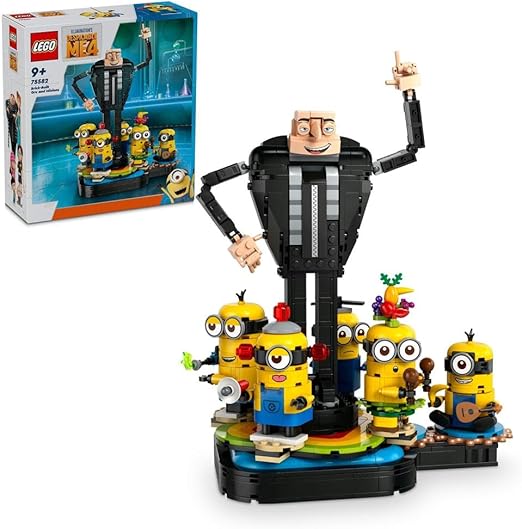 LEGO Despicable Me Brick-Built Gru and Minions, Buildable Movie Toys for Kids, Girls & Boys Aged 9 Plus, Figures Playset for Independent Play, Birthday Gift Idea 75582