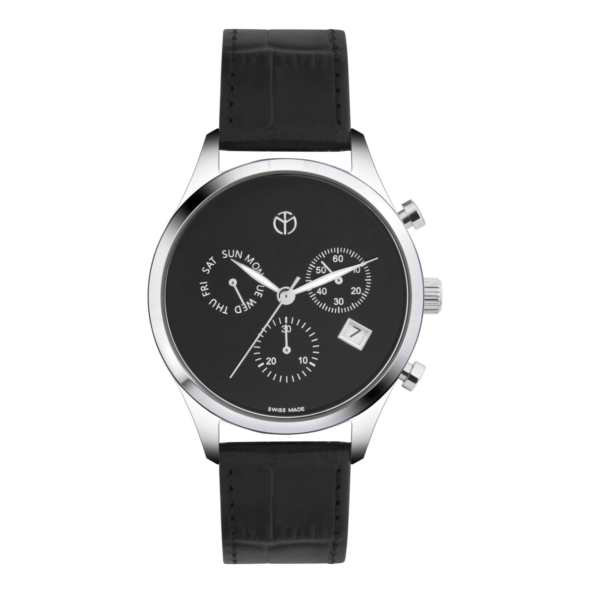 Mathey-Tissot Swiss Made Urban Chrono Quartz Black Dial Men's Watch - H411CHLNM