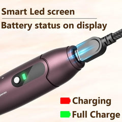 Original Derma Pen Mr.Pin A10 Plus - Wireless with 20 Pieces Replacement Cartridges Different Sizes - Skin and Hair Care, Brown