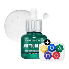 BRING GREEN X NETFLIX SQUID GAME Edition Zinc Teca Serum 25mL Calming Serum for Skin Soothing & Oil Control Includes Free Gonggi Tossing Game as Seen in Squid Game