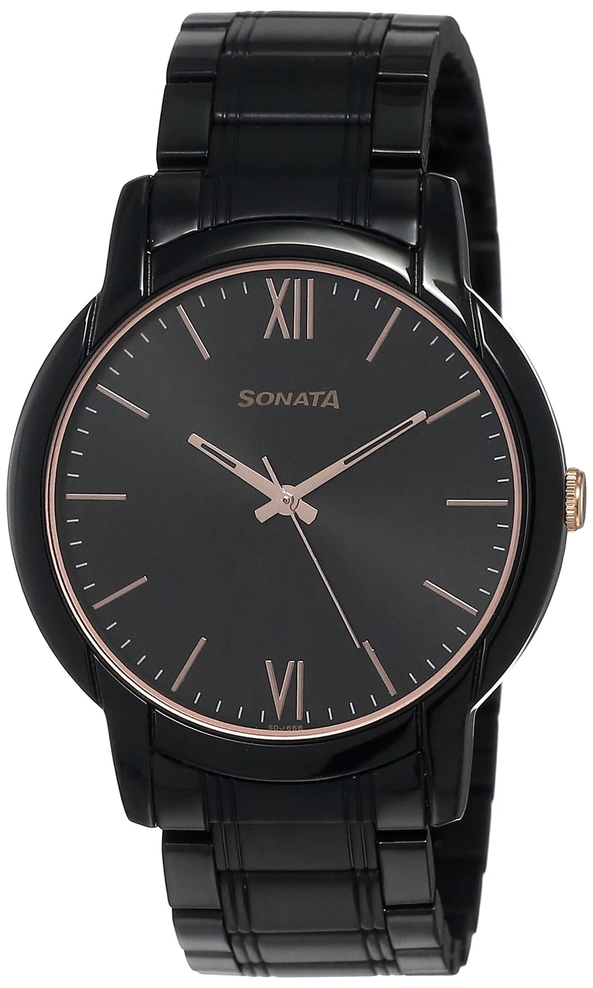 Sonata Beyond Gold Analog Black Dial Men's Watch-NN77031KM03/NP77031KM03