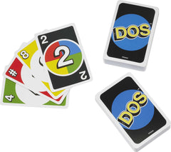 Mattel Games Dos Card Game for Kids, Adults and Game Night in a Portable and Collectible Storage Tin for 2-4 Players