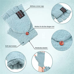 Women's Winter Touch Screen Gloves, Warm Fleece Lined Knit Gloves Elastic Cuff Winter Texting Gloves