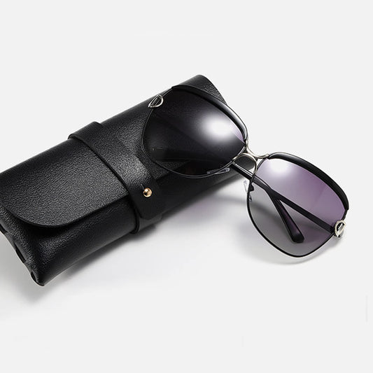 NALANDA Polarized Sunglasses With UV400 HD Lens Metal PC Frame for Women's Glasses For Outdoor Travel Driving Daily Use Etc,Vintage Retro Stylish Design,100% UV Blocking