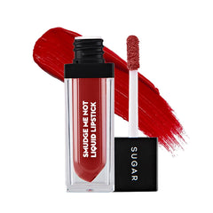 SUGAR Cosmetics Smudge Me Not Liquid Lipstick (52 Modern Auburn (Flamenco Red/Deep Red with blue undertone))