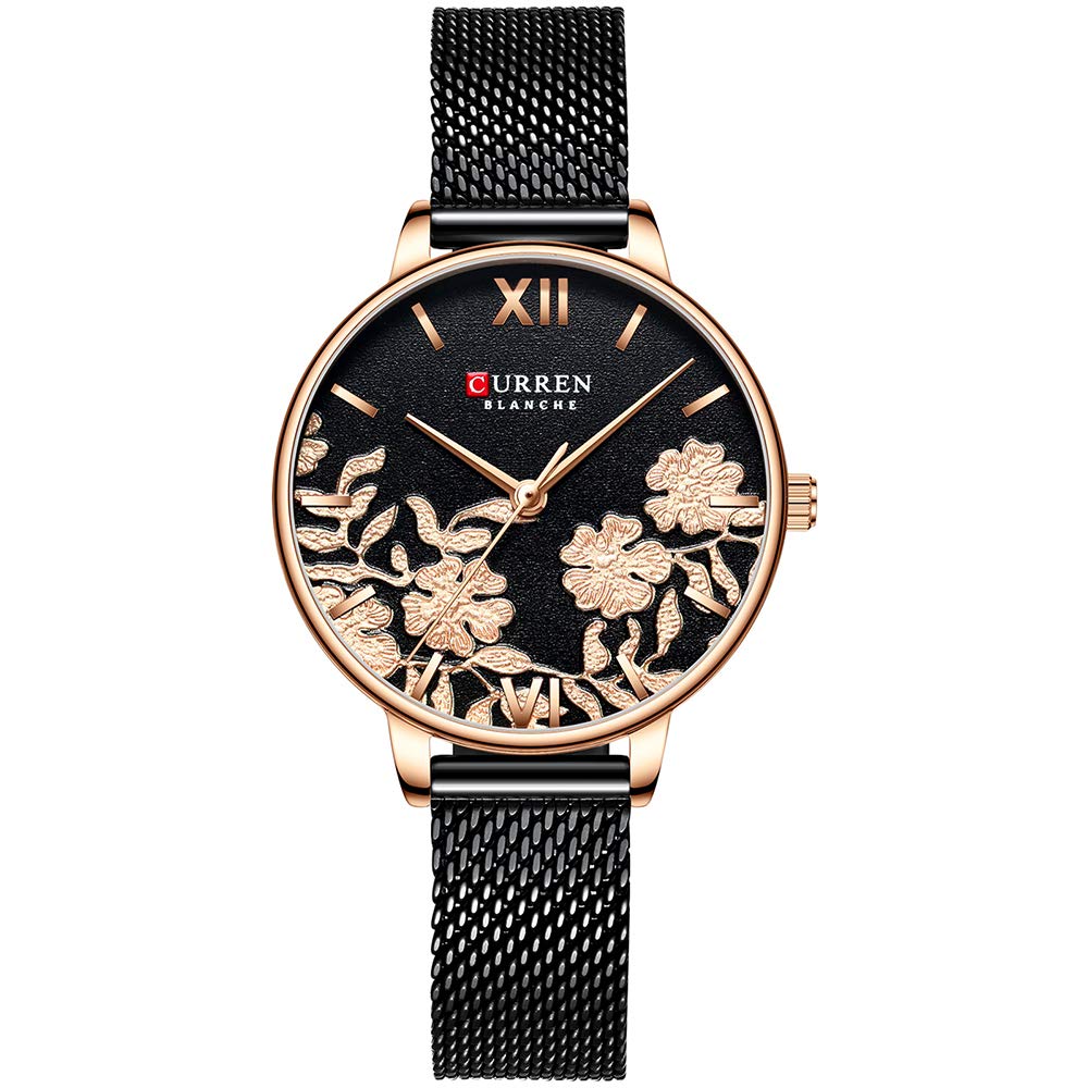 CURREN Women's 9065 Elegant Exquisite Casual Business Quartz Watch - Black