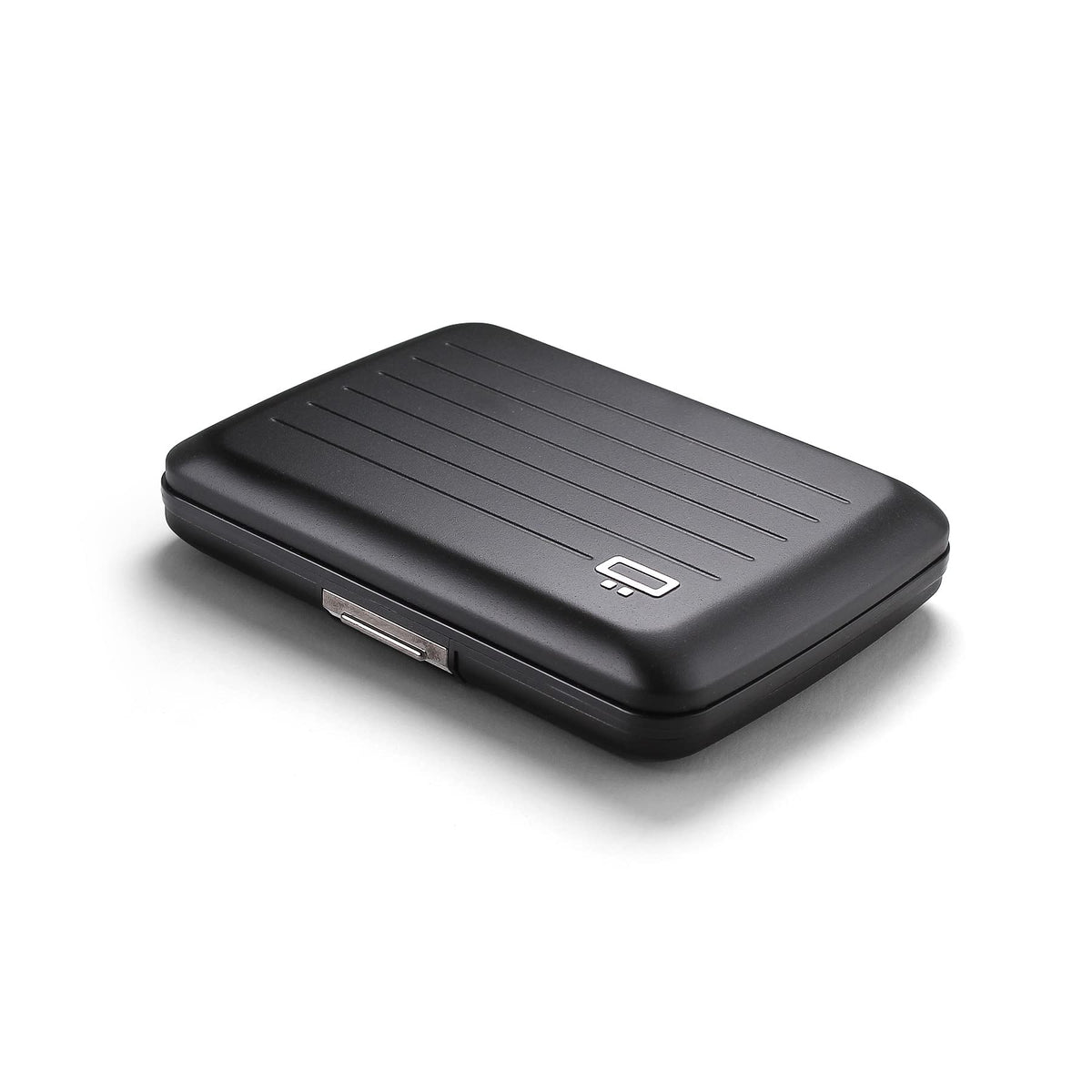 Aluminium Smart Case V2 Wallet - Metal Clasp - RFID Blocking Card Holder - Holds up to 10 Cards and Banknotes - Matt Paint Black