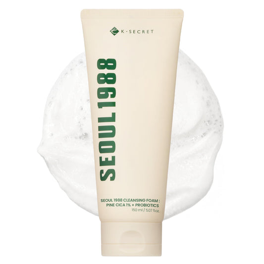 K-SECRET Cleansing Foam, Seoul 1988, Pine Cica 1%, Probiotics - 150ml