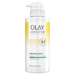 Olay Complete+ Hydrating Lotion Fragrance-Free, 10.1 FL OZ, 3-in-1 Nourishing Face Moisturizer for All Skin Types with Vitamin B3, Vitamin E, and Ceramides