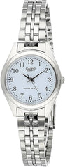 Casio Womens Quartz Watch, Analog Display and Leather Strap