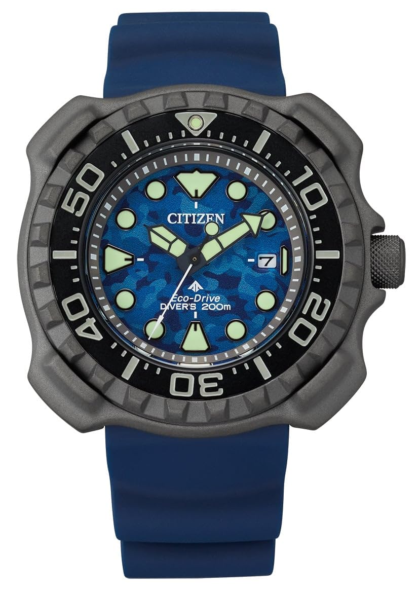 Citizen Men's Analogue Eco-Drive Watch with a Rubber Band Promaster Marine