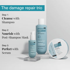 Bare Anatomy EXPERT Damage Repair Shampoo | Repairs and Strengthens up to 3x | For Damaged, Brittle & Weak hair | 250 ml