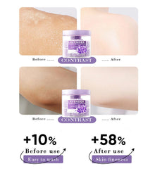 Lavender Oil Body Scrub, Organic Exfoliator for Soft Skin, Deep Cleanse, Moisturizing Dead Sea Salt Scrub for Acne, Cellulite, Scars, and Ingrown Hairs, Natural Face & Body Exfoliator for Women