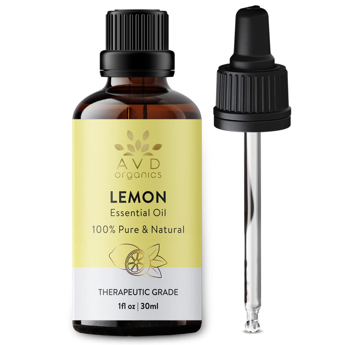 Lemon Essential Oil 30ml | Pure Natural Cold Pressed & Undiluted |Use in Aromatherapy Diffusers for Mood Lifting | 1 fl. Oz