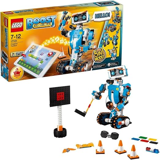 LEGO LEGO® 17101 Boost Creative Toolbox Robotics Kit, 5 in 1 App Controlled Building Model with Programmable Interactive Robot Toy and Bluetooth Hub, Coding Kits for Kids