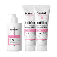 Dr.Melaxin Bondex Protein Bonding Remodeling Conditioner 2ea+Shampoo 1ea | Hair Clinic for Shiny Hair | Strengthening Keratin & Peptides Bonder | Repair & Restore Strength of Dry, Damaged Hair