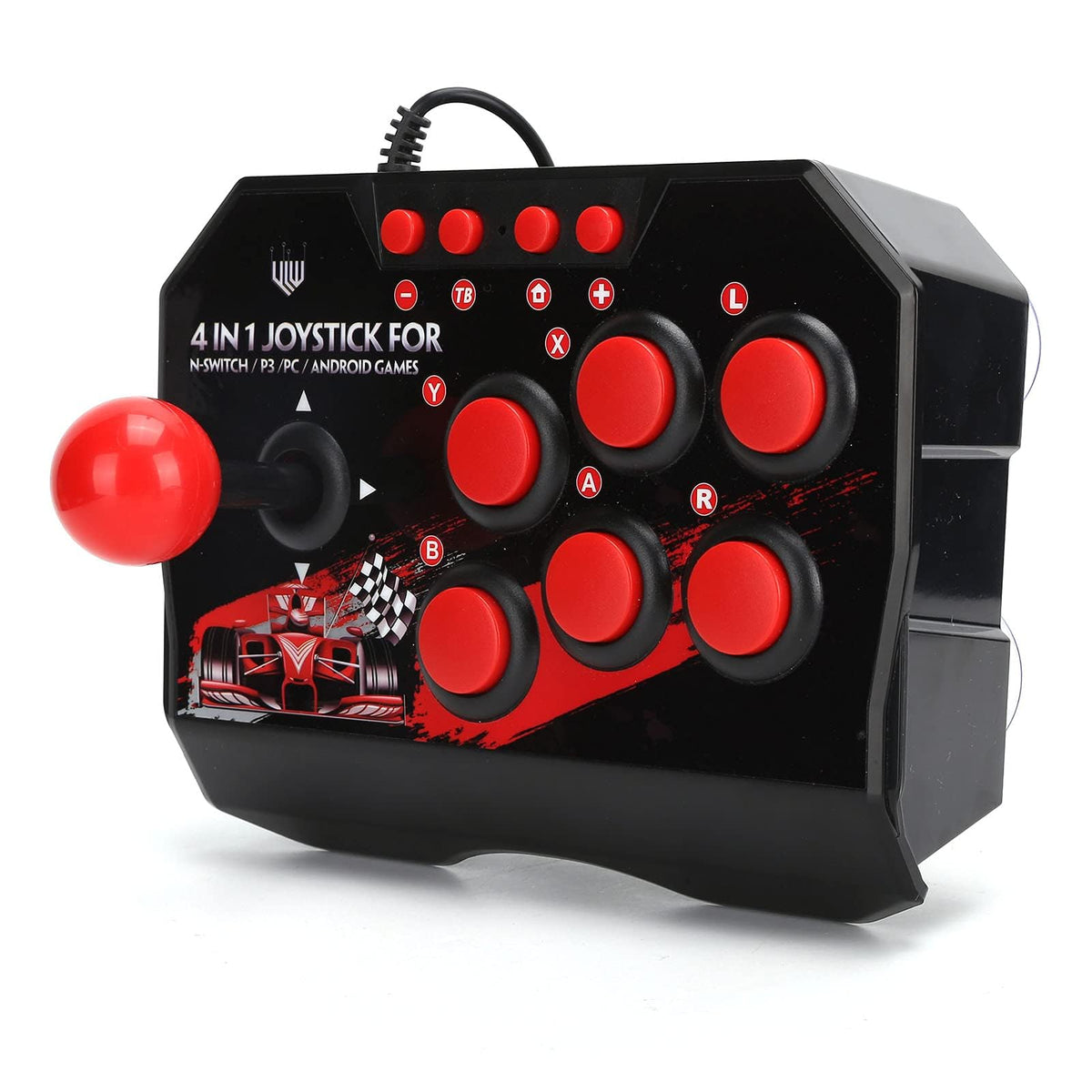 NALACAL Arcade Fight Stick Joystick for Switch/PC/PS3 Games Accessories, Wired Arcade Joystick Arcade Games Accessories for Switch, Xbox Series X, PS4, PS3, Xbox One, Xbox 360, macOS, Windows
