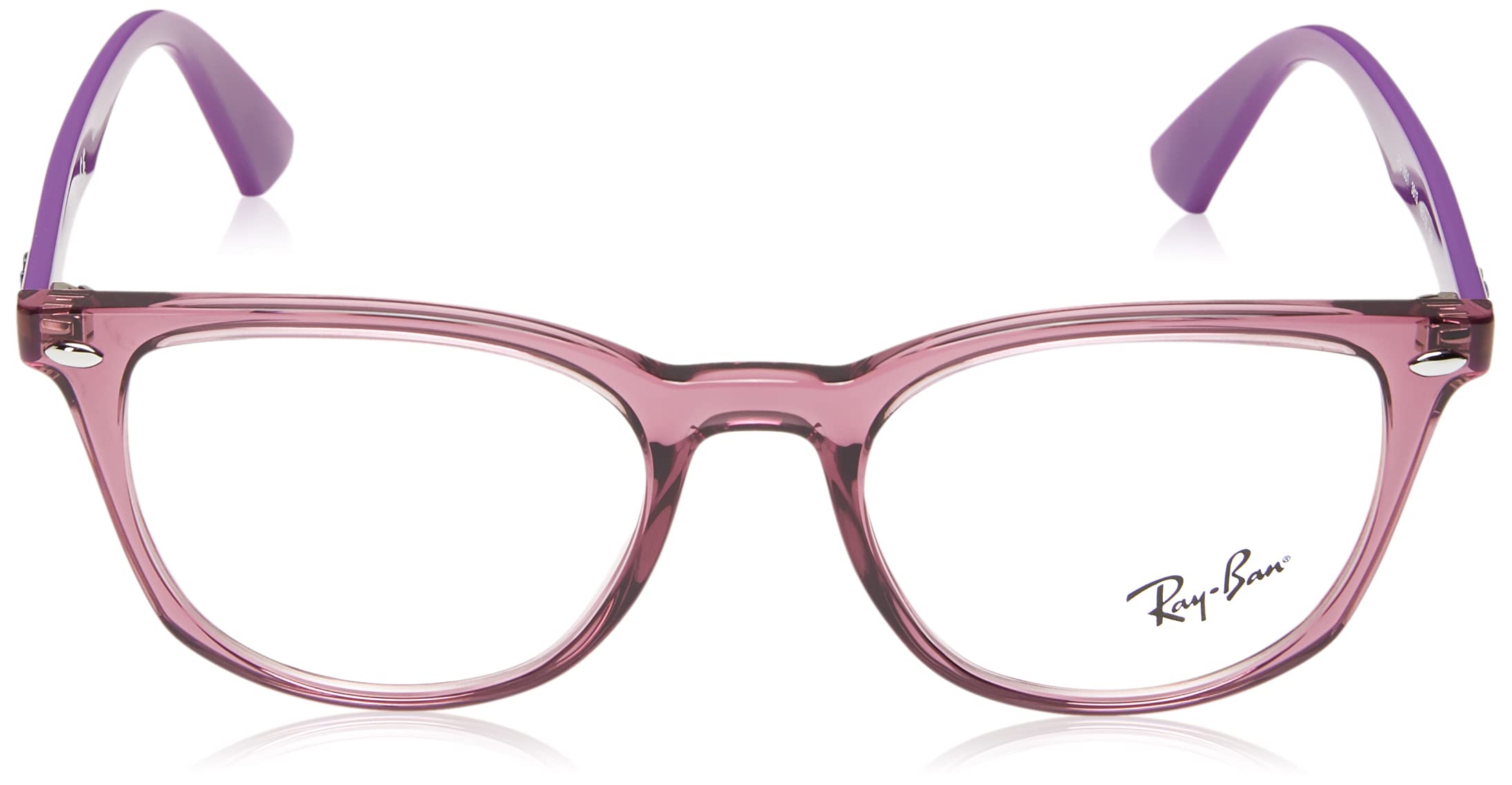 Ray-Ban Junior unisex-child 0RY1601 Optical Frame, Shiny Trasp Fuxia, 48 Mm