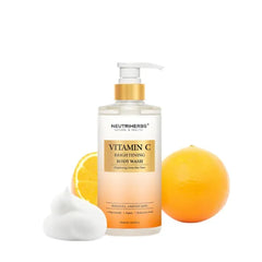 Neutriherbs Brightening Body Wash for Dull,Uneven Skin, Vitamin C Brightening Shower Gel For Women And Men, Daily Shower Soap With Papain, Niacinamide (16.9 Fl.Oz-)  Citrus Scent