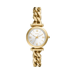 Fossil Women's Carlie Mini Quartz Stainless Steel Three-Hand Watch, Color: Gold (Model: ES5329)