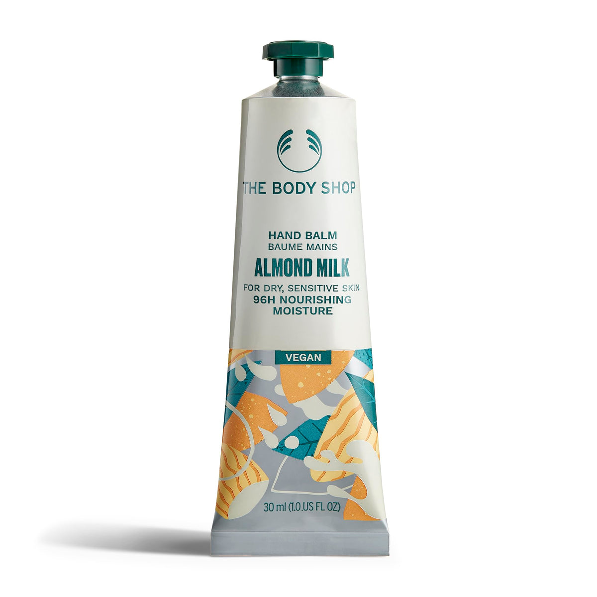 The Body Shop Almond Milk Hand Balm, Calming and protecting hand cream for sensitive, dry skin- 30ml