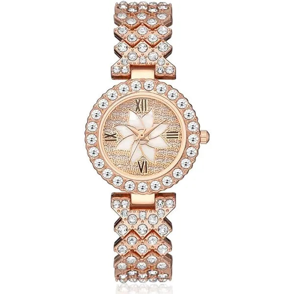 KASTWAVE Luxury Women Wrist Watches, Fashion Casual Quartz Watch Ladies Watch, Watch Luxury Crystal Rhinestone Diamond Wrist Watch Stainless Steel Fashion Bling Iced-Out Watch