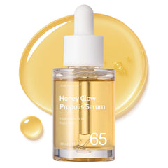 TOSOWOONG Honey Glow 65% Propolis Serum with Hyaluronic Acid, Kojic Acid, and Niacinamide, Lightweight Daily Facial Moisturizer, Korean Skin Care, 33ml, 1.11 fl. oz