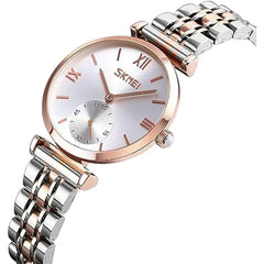 Skmei Women Watches Fashion Luxury Silver & Rose Gold 9198RGRG