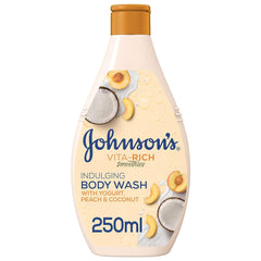 Johnson's Body Wash - Vita-Rich, Smoothies, Indulging, Yogurt, Peach & Coconut, 250Ml