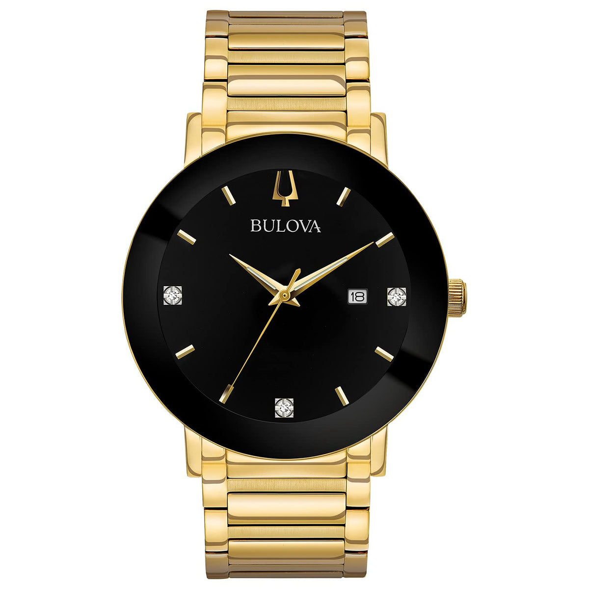 Bulova Men's Analogue Quartz Watch with Stainless Steel Strap 97D116, one size - Black