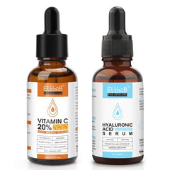 ELBBUB Anti Aging Vitamin C Serum Hyaluronic Acid Serum Set - with Hyaluronic Acid, Skin Care Set Boost Skin Collagen,Hydrate & Plump Skin, Anti Aging & Wrinkle Facial Serum