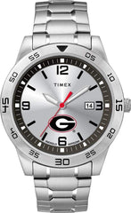 Timex Tribute Men's Citation 42mm Quartz Watch with Stainless Steel Strap - Georgia Bulldogs