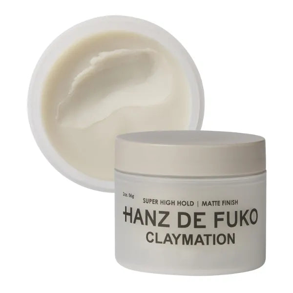 Hanz de Fuko Claymation – Premium Men’s Hair Styling Clay for a Super High Hold, Matte Finish – Clay & Wax Hybrid, Ideal Texture Product for Straight, Wavy and Thick Hair Types – 2 oz