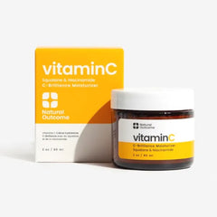 Natual Outcome Vitamin C Moisturizer for Face – Hydrating & Brightening Cream with Squalane & Niacinamide – Anti Aging Lotion for Radiant, Smooth Skin – Day & Night Use
