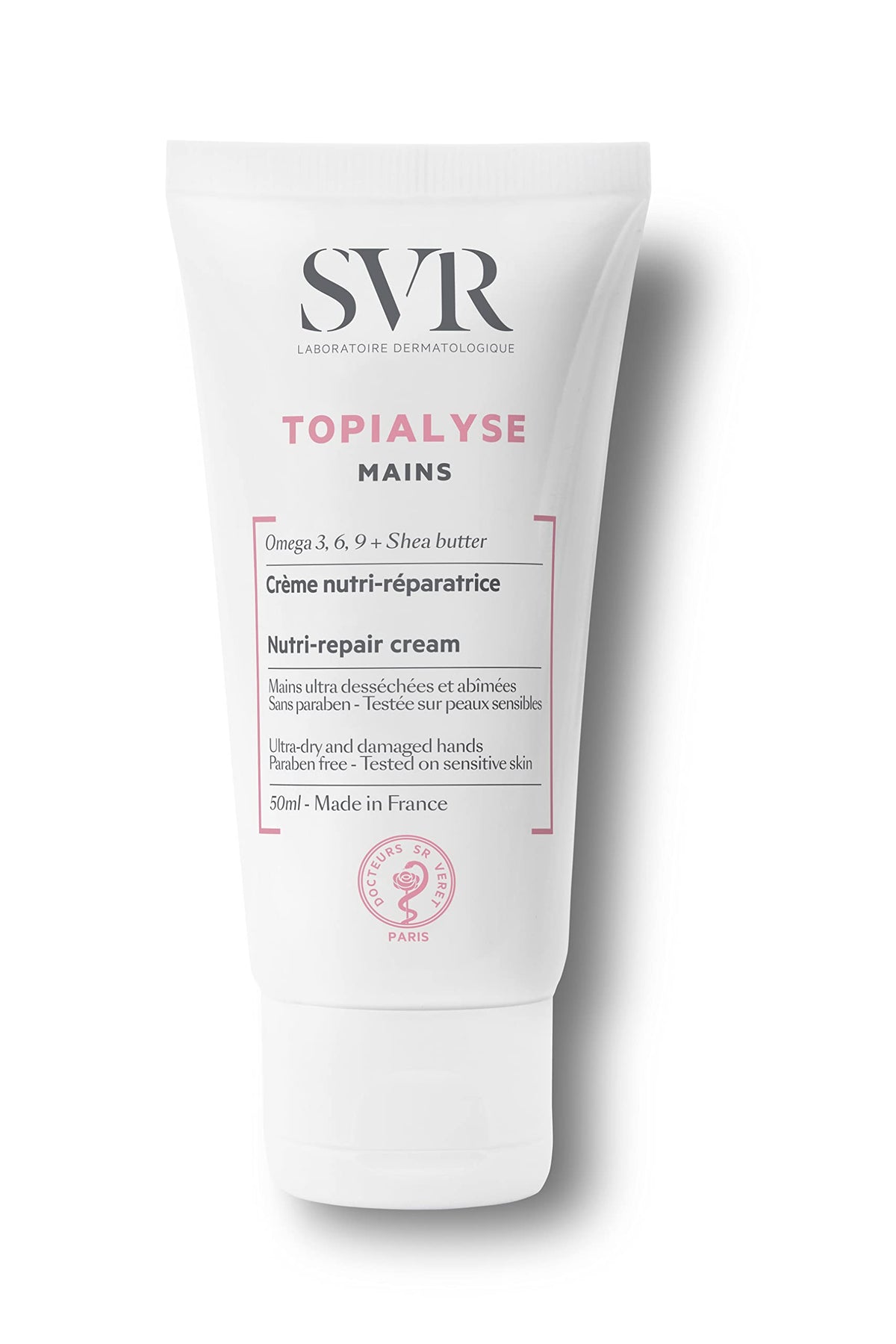 SVR Topialyse Nutri-repair Hand Cream, Dermatologist Tested, Hypoallergenic, Not Tested On Animals 50ml