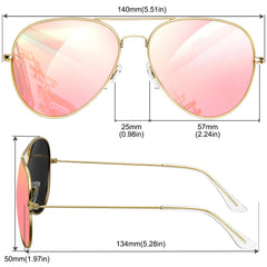 KANASTAL Polarized Sunglasses for Women and Men, Metal Frame Sun Glasses Retro Shades for Mens Driving Outdoor Military Style 100% UV400 Protection