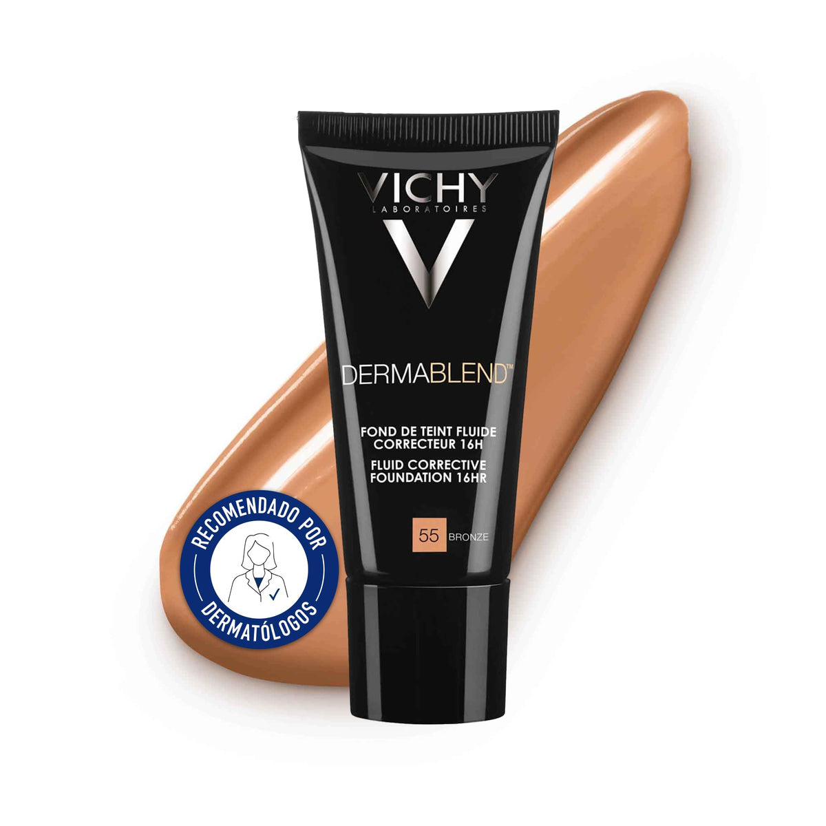 Vichy (55 Bronze) Dermablend Dermasmooth Corrective Foundation, 30 ml