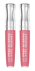 Rimmel Stay Glossy 6-Hour Lip Gloss, Claridge Ruby, 0.18 fl oz (Pack of 2)