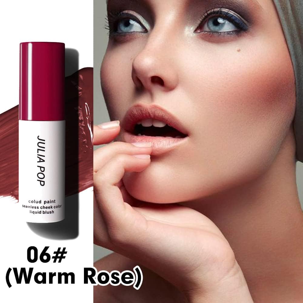 2Pcs Velvet Blendable Liquid Soft Blush Beauty Wand for Cheek & Lips.Natural-Looking Mousse Texture Matte FinishLong-Wearing Advanced Hazy Feeling Dewy Finish Contour Concealer. Berry + Warm Rose