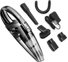 IDEA-TECH Car Vacuum Cleaner, 3.2KPa Strong Cyclone Suction, 12V 120W Rechargeable, for Pet Hair Car Home Cleaning, Black, 355 * 105 * 125mm/13.97 * 4.13 * 0.16in, BW0002